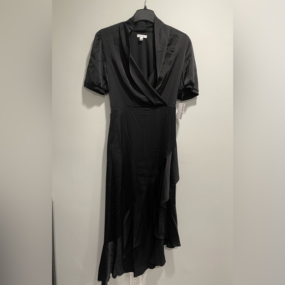 {Nine West} Ruffled Wrap Midi Dress women's size M - Picture 5 of 10
